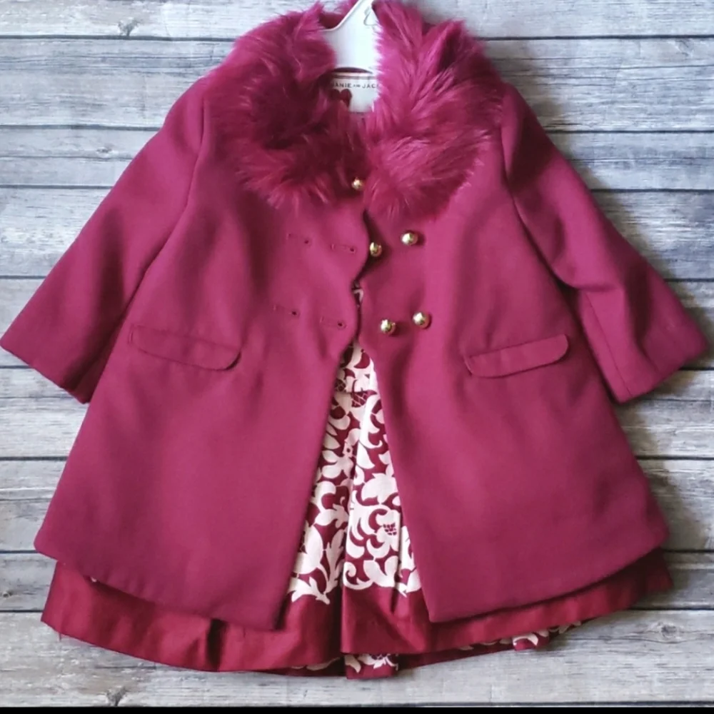 Janie and Jack Baby Girls Lace Print Dress - Picture 9 of 10